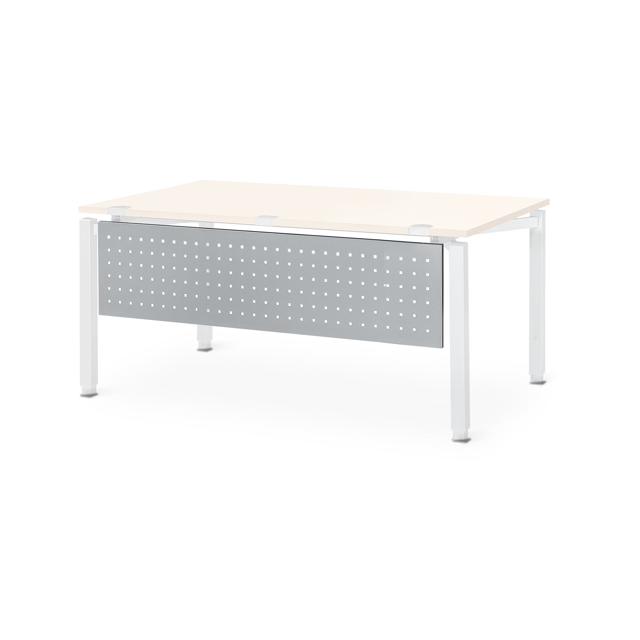 Knieraumblende für Ceha-Schreibtisch, 1420 × 350 mm, Dekor Weißaluminium – für Sichtschutz & aufgeräumte Optik Knieraumblende für Ceha-Schreibtisch, 1420 × 350 mm, Dekor Weißaluminium – für Sichtschutz & aufgeräumte Optik