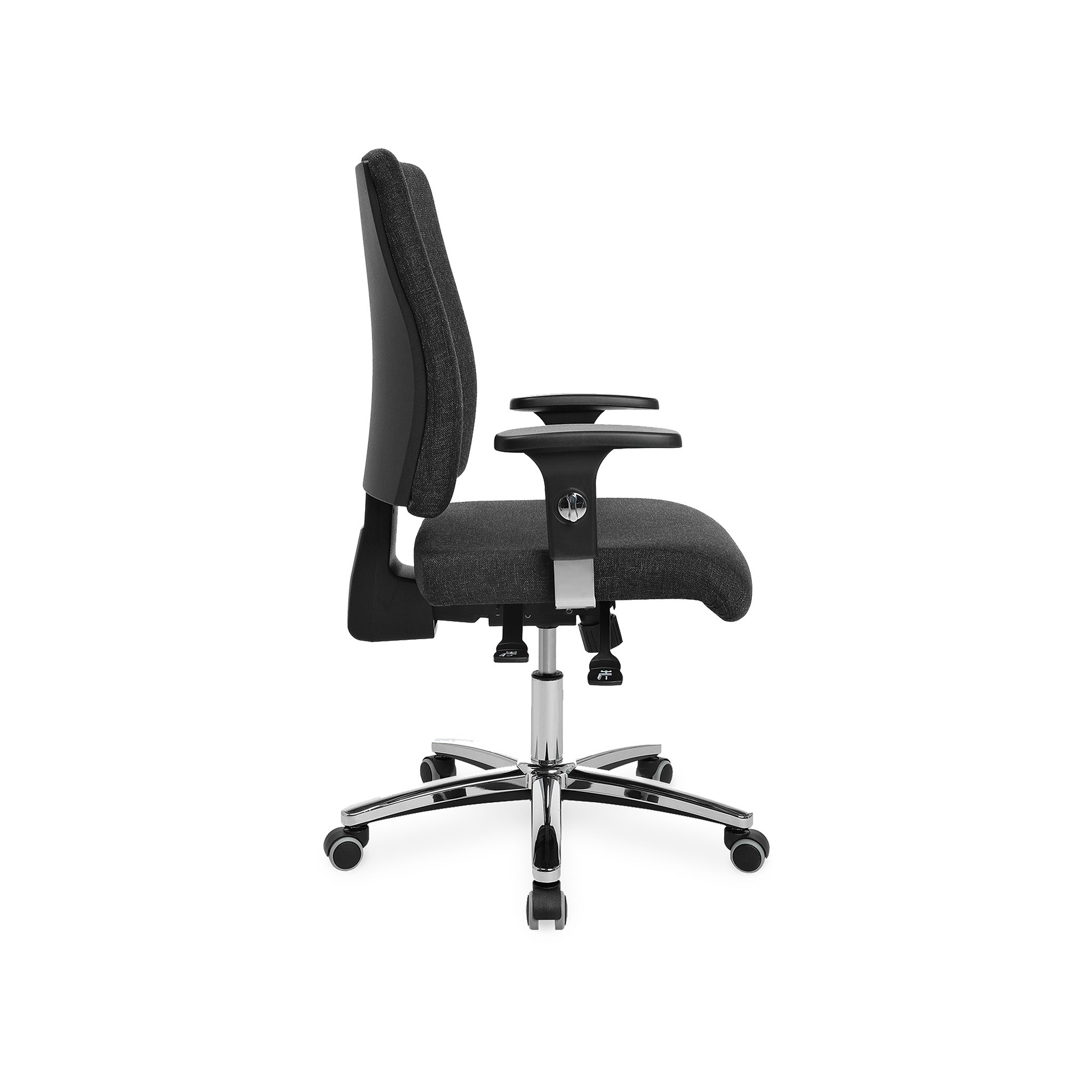 Ergonomischer Hochlehner-Bürodrehstuhl, Farbe Anthrazit/Chrom