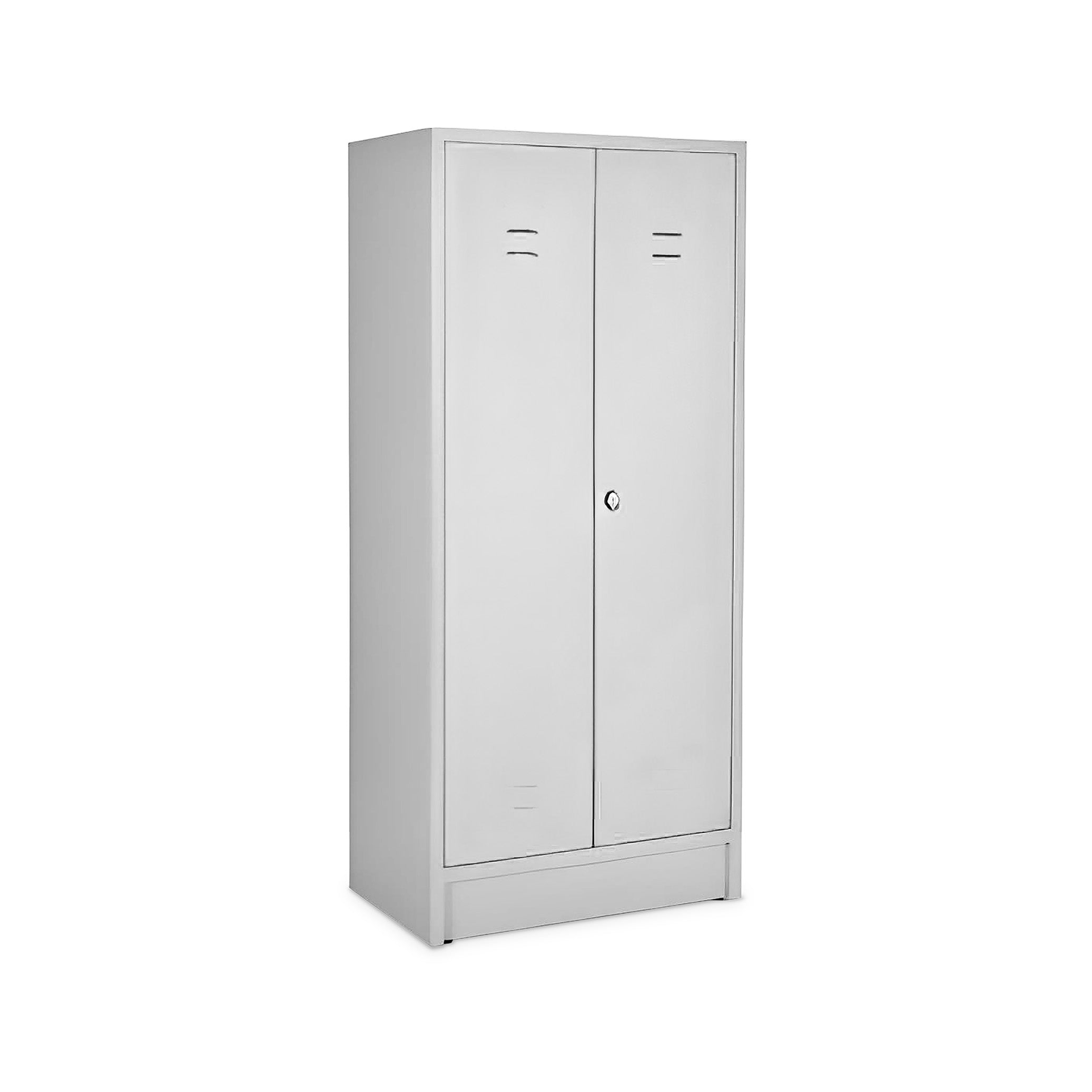Stabiler Putzmittelschrank 600 × 500 × 1800 mm, farbe lichtgrau / lichtgrau Praktischer Putzmittelspind 800 mm – Lichtgrau/Lichtgrau – Stabil & Sicher für Reinigungsutensilien