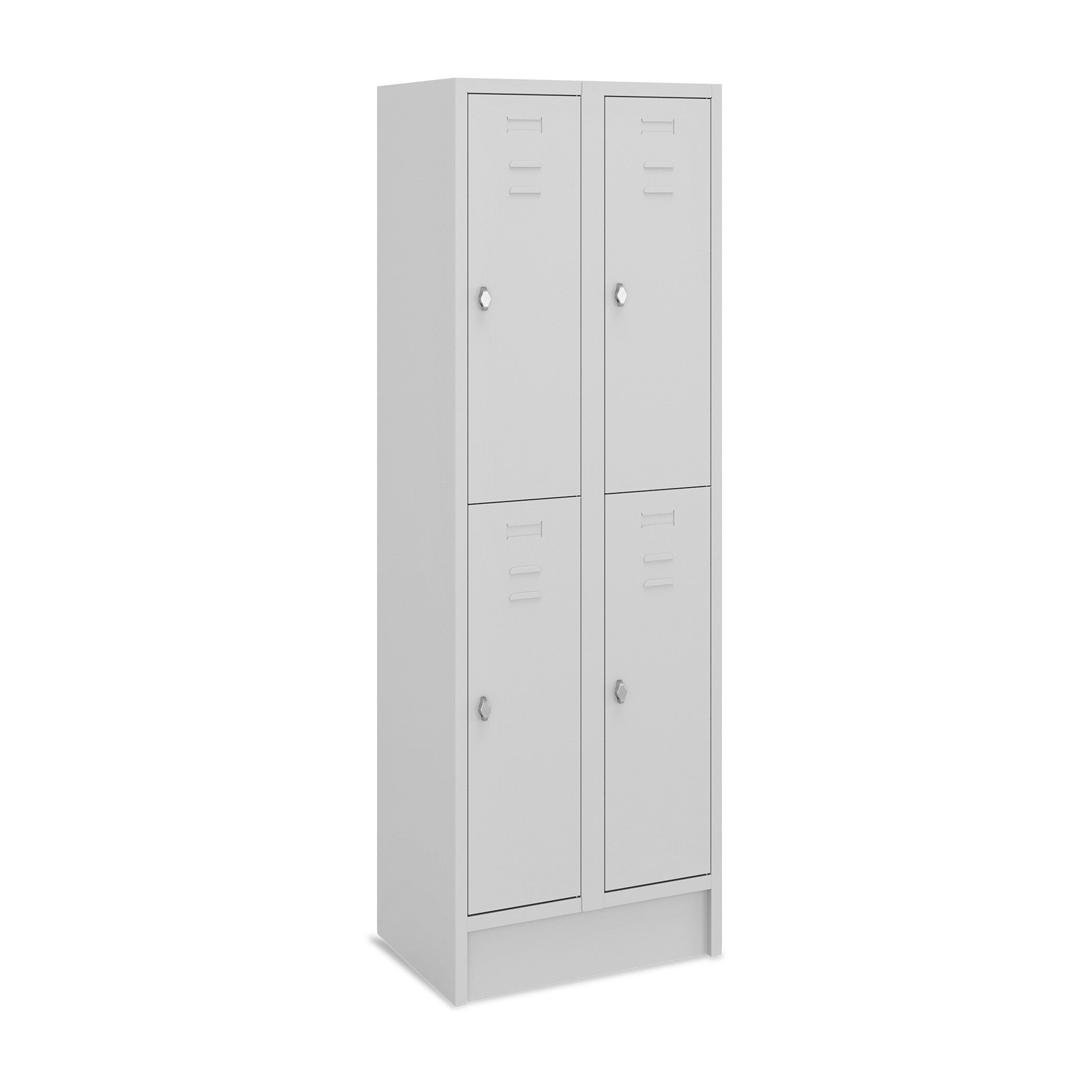 Geräumige Fächersäule 4 Türen, 600 × 500 × 1800 mm, Farbe lichtgrau