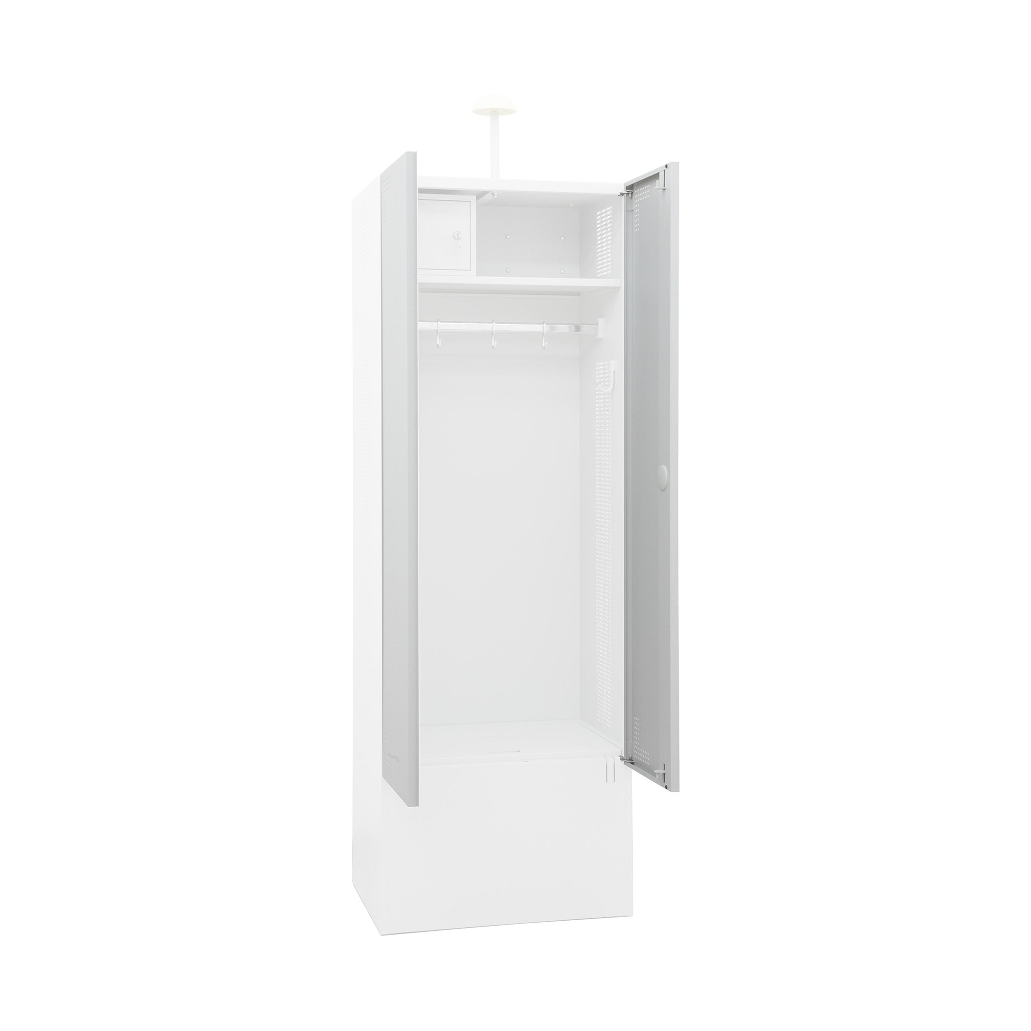 Türenset für Umkleidespind mit Sitzbank und Klappbox, 694,5 × 1575 mm