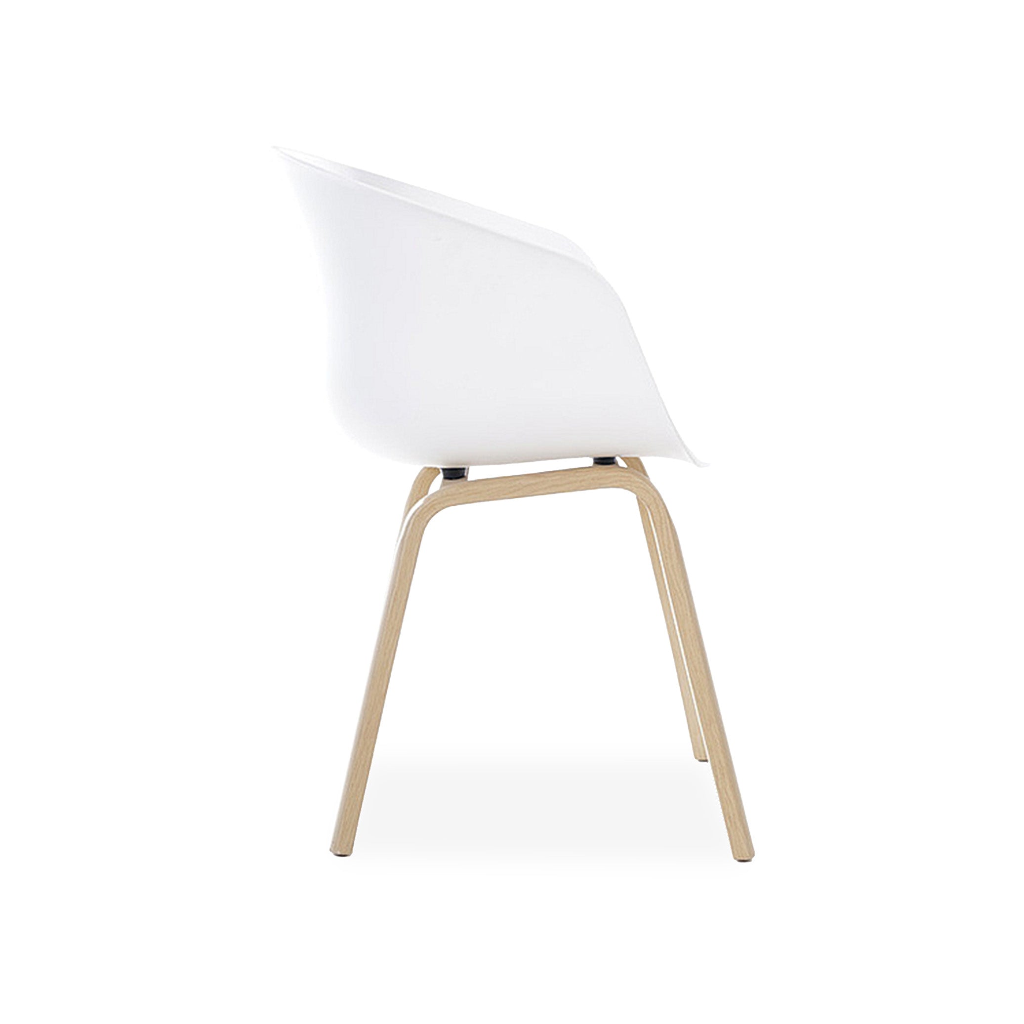 Weißer Design-Stuhl mit Eichenoptik-Gestell – Modern & Komfortabel für Büro & Zuhause