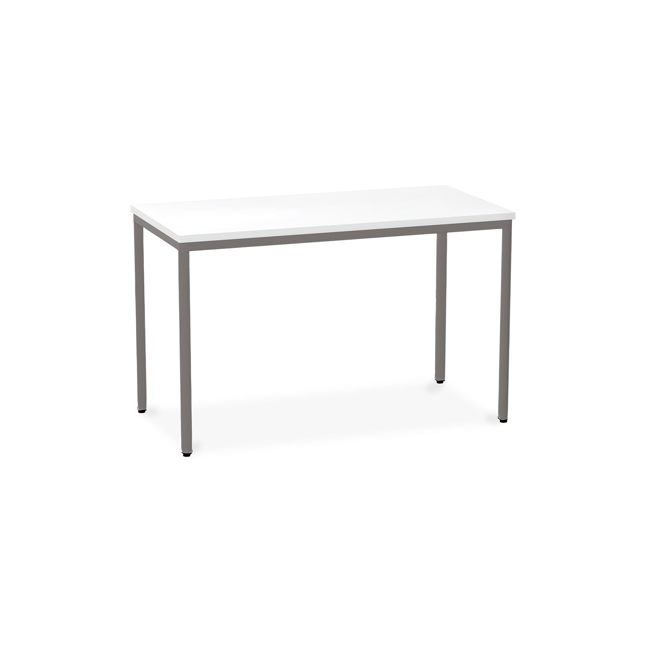 Stabiler Mehrzwecktisch 1200 × 600 × 750 mm, Rechteckfüße, Dekor Weißaluminium/Weiß – vielseitig einsetzbar