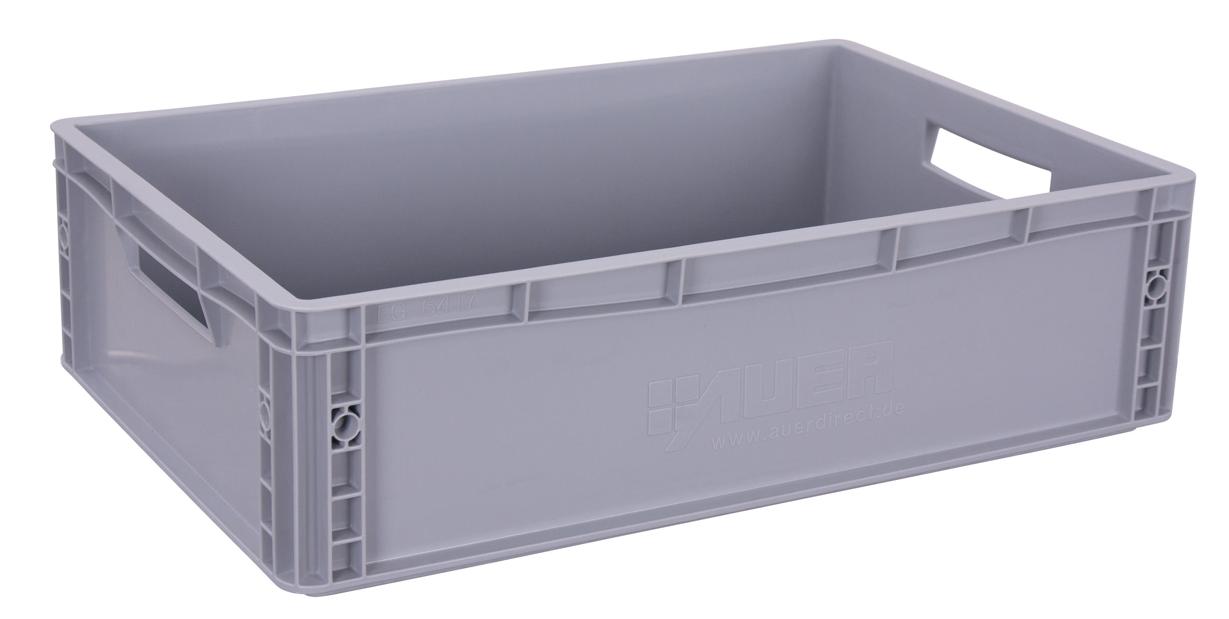 Robuste Kunststoffkiste 600 x 400 x 170 mm aus PP-Copo, 35 l Volumen, silbergrau, stapelbar für Lager & Transport Robuste Kunststoffkiste 600 x 400 x 170 mm aus PP-Copo, 35 l Volumen, silbergrau, stapelbar für Lager & Transport