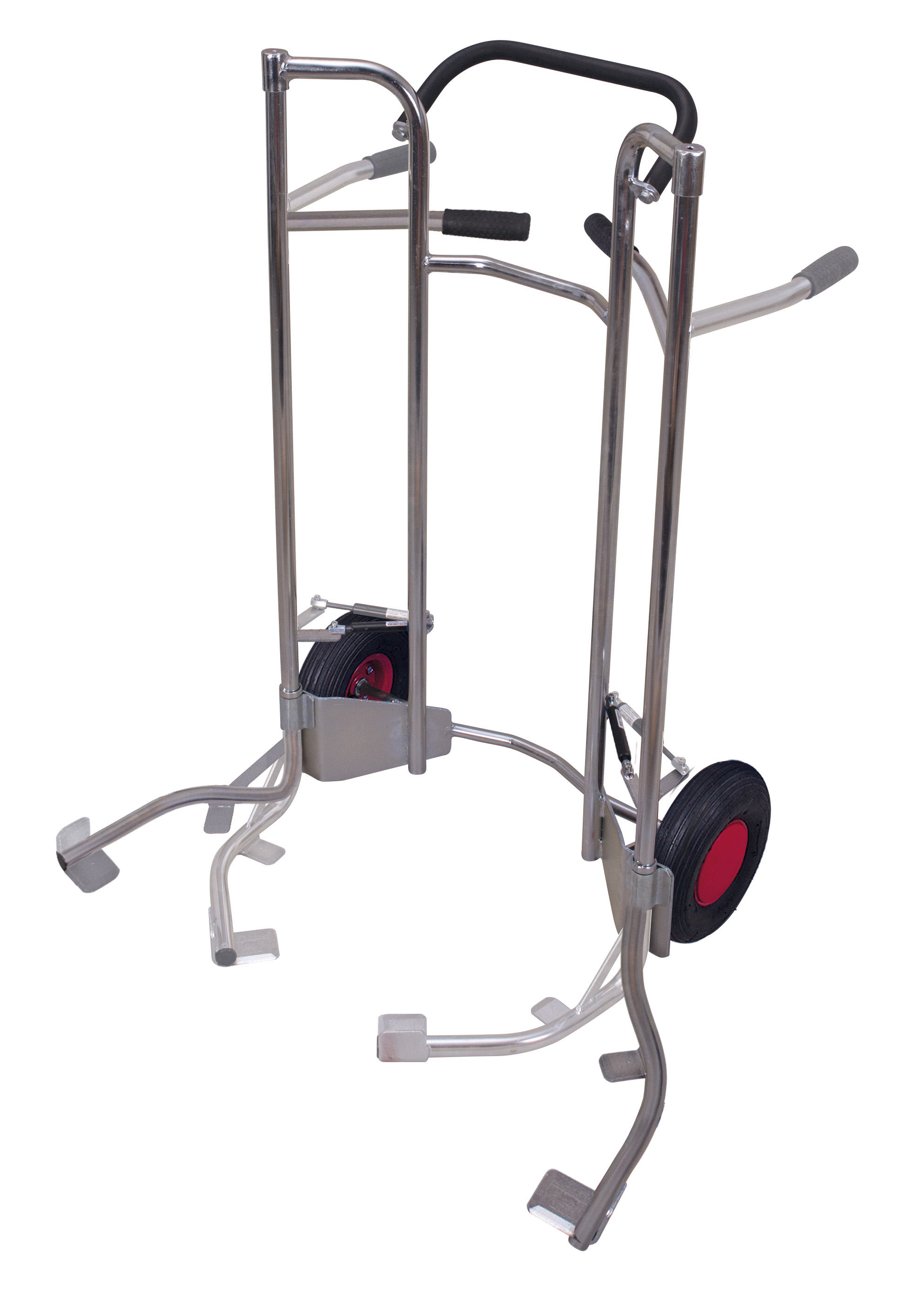 Niedrige verzinkte Reifenkarre, für Raddurchmesser 540–820 mm, 200 kg Traglast, Luftbereifung, ideal für Werkstatt & Lager