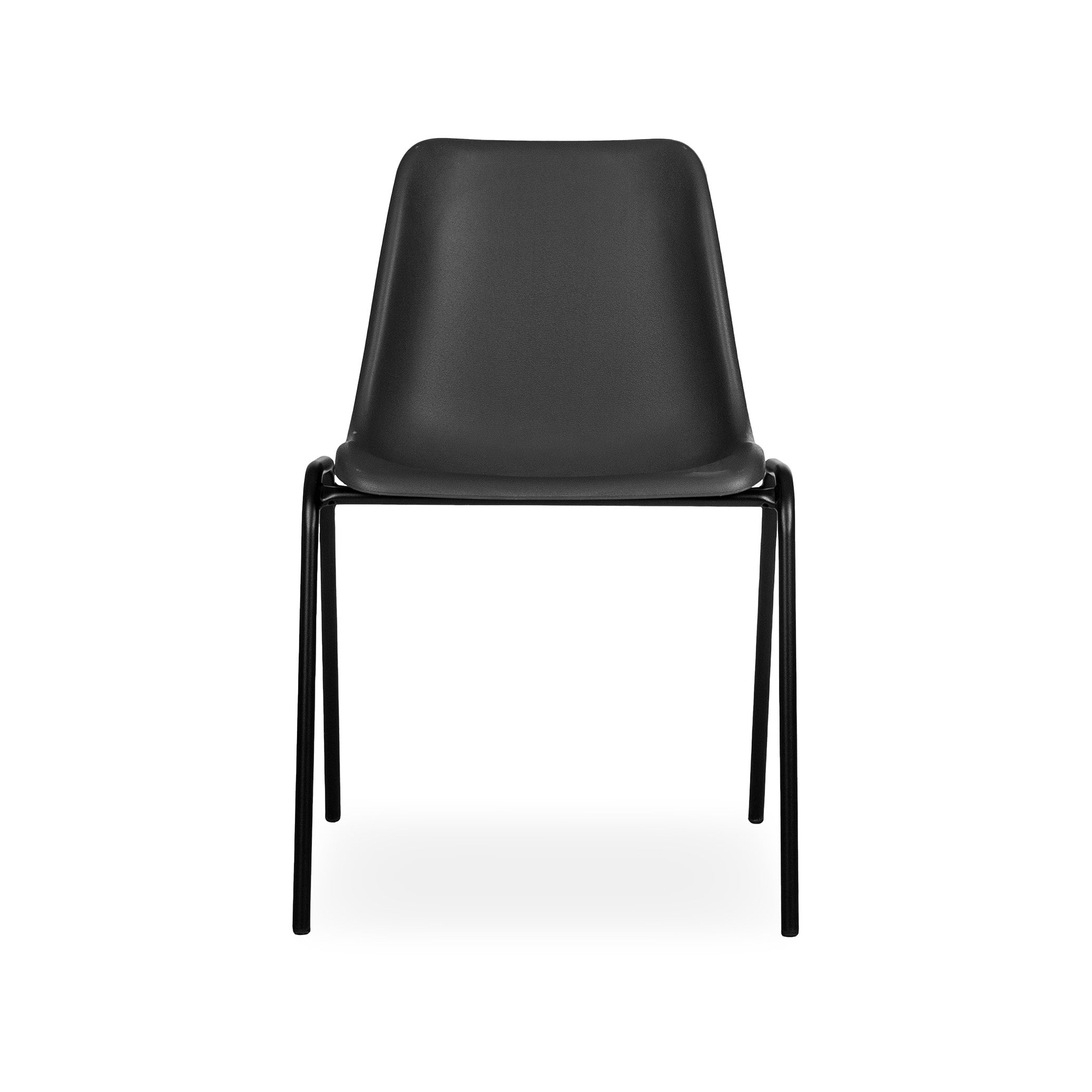Stapelbarer Schalenstuhl Basic Schwarz Funktional Robust und Platzsparend