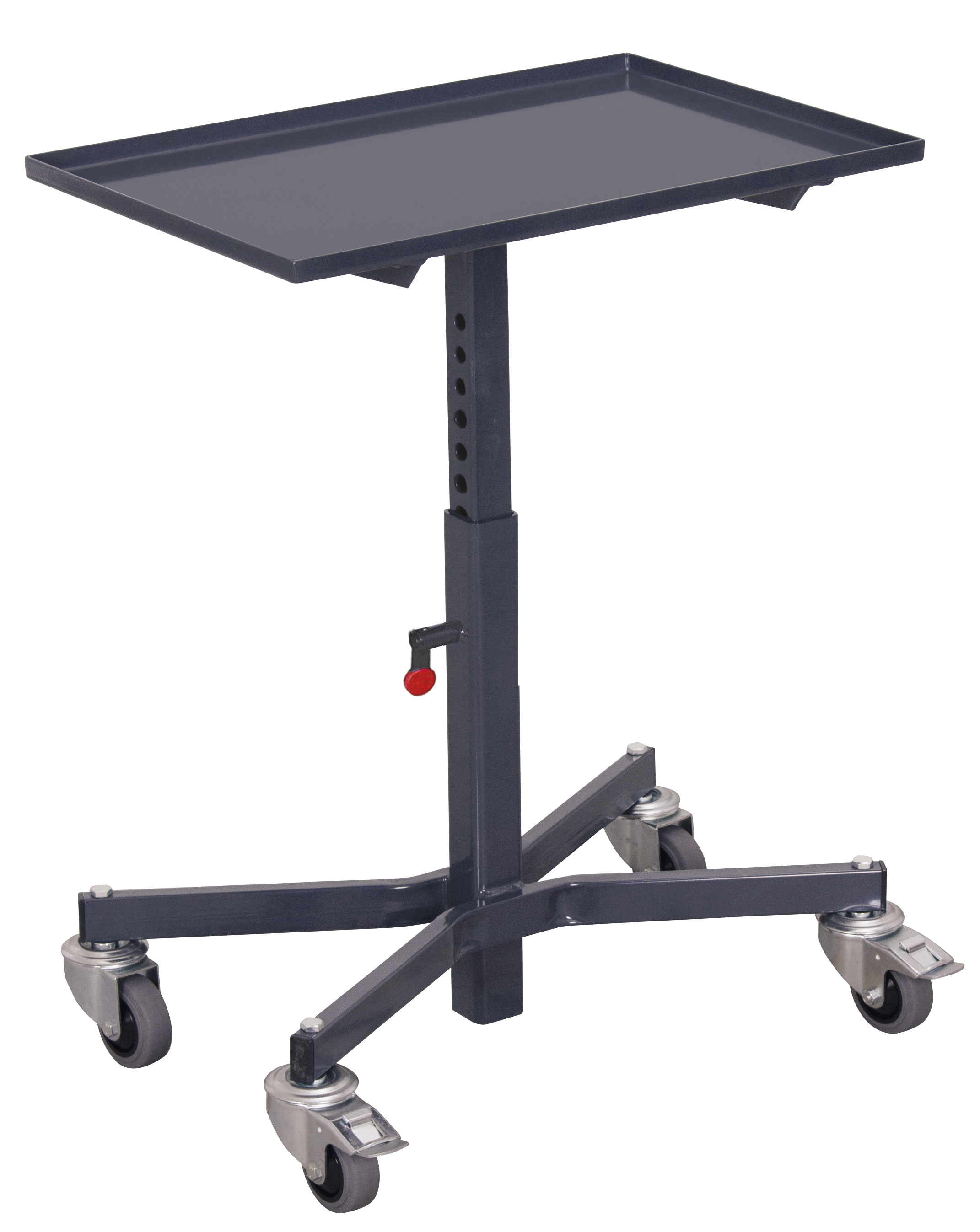 Kompakter ESD Materialständer 610 × 410 mm, höhenverstellbar für Kisten 600 × 400 mm, RAL 7024, ideal für ESD-Arbeitsplätze Kompakter ESD Materialständer 610 × 410 mm, höhenverstellbar für Kisten 600 × 400 mm, RAL 7024, ideal für ESD-Arbeitsplätze