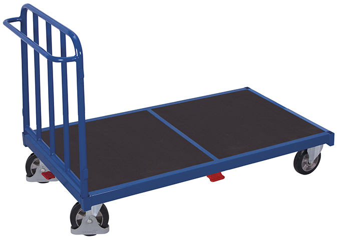 Robuster Stirnwandwagen mit senkrechten Streben, 1200 kg Traglast, 1775 × 900 × 1105 mm, RAL 5010
