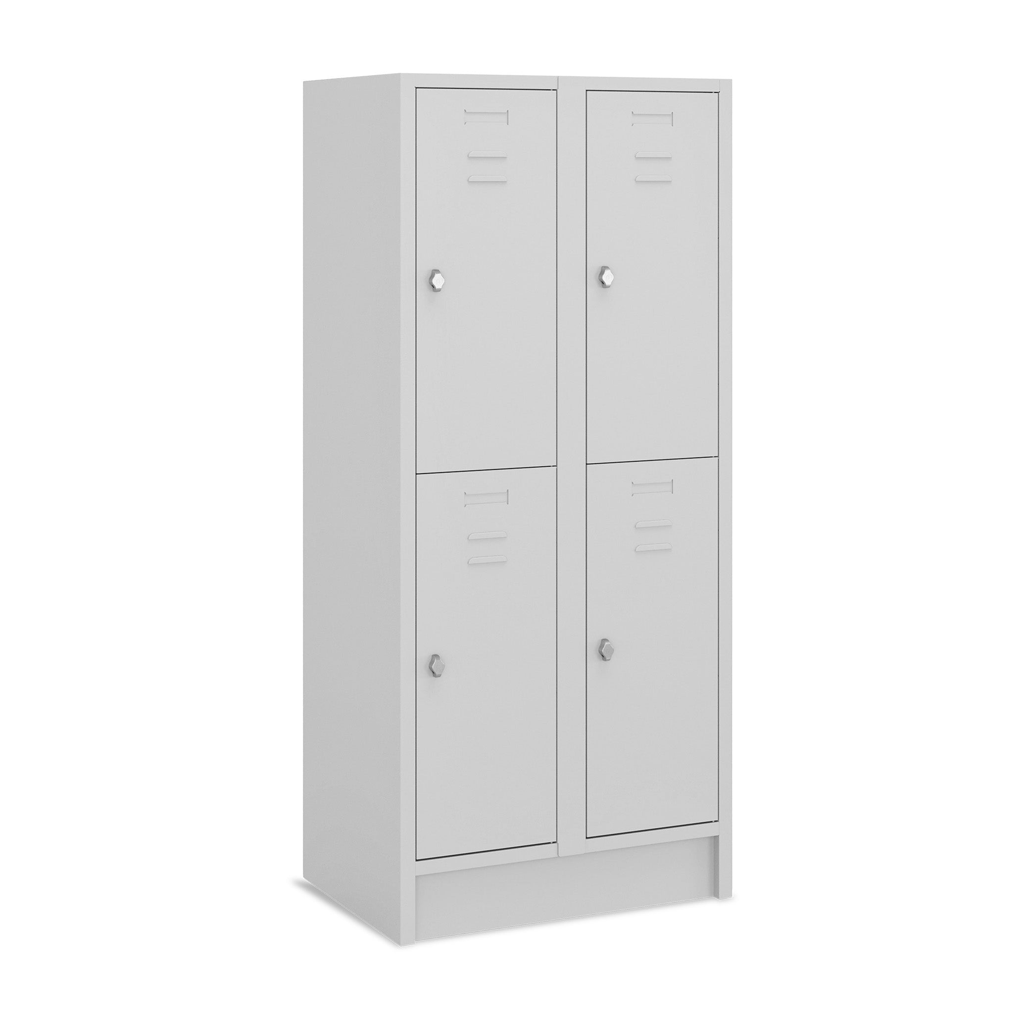 Großzügige Fächersäule 4 Türen, 800 × 500 × 1800 mm, Farbe lichtgrau