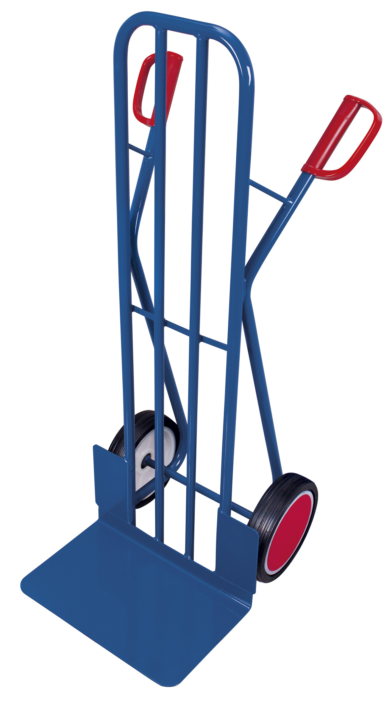 Geräumige Stahlrohrkarre mit Vollgummibereifung 250 kg, 570 × 585 × 1310 mm, RAL 5010 – ideal für Lager & Werkstatt Geräumige Stahlrohrkarre mit Vollgummibereifung 250 kg, 570 × 585 × 1310 mm, RAL 5010 – ideal für Lager & Werkstatt
