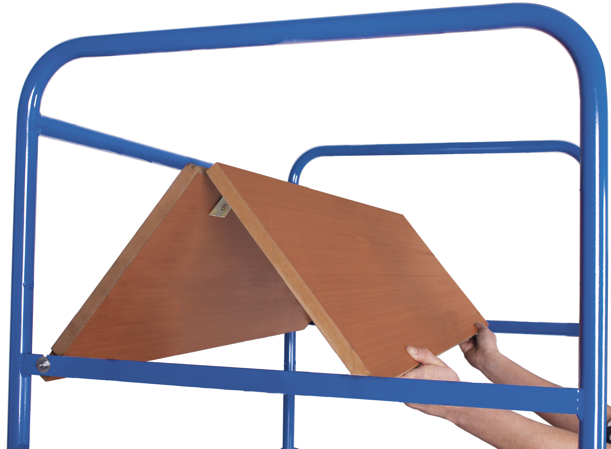 Offener Etagenwagen hoch mit klappbaren Etagenböden, Ladefläche 1175 × 800 mm, RAL 5010, ideal für Lager & Werkstatt