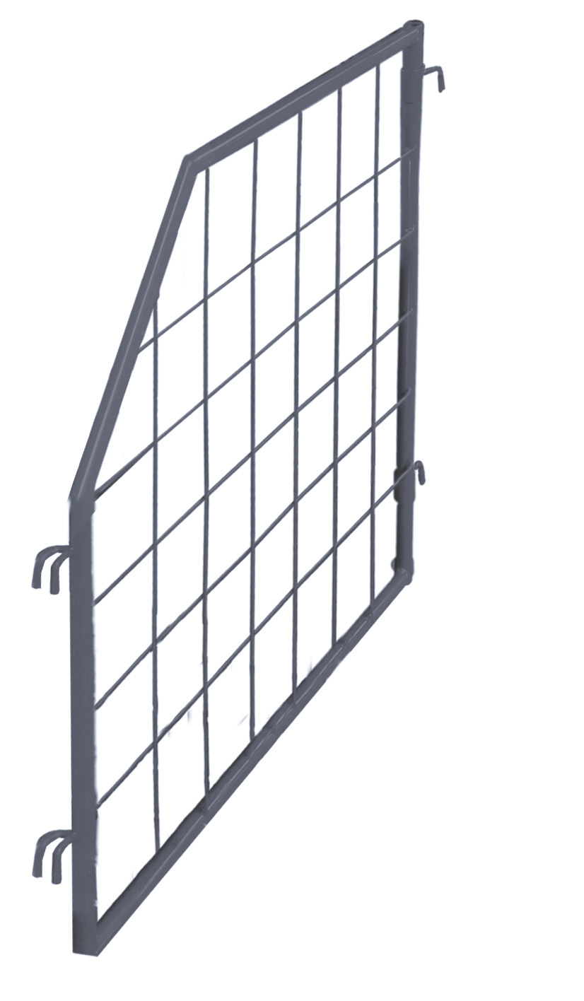 Robustes Palettenaufsatz-Trenngitter schräg, Tiefe 950 mm, Nutzhöhe 800/400 mm, RAL 7016 Praktisches Palettenaufsatz-Trenngitter schräg, Tiefe 750 mm, Nutzhöhe 1600/800 mm, RAL 7016