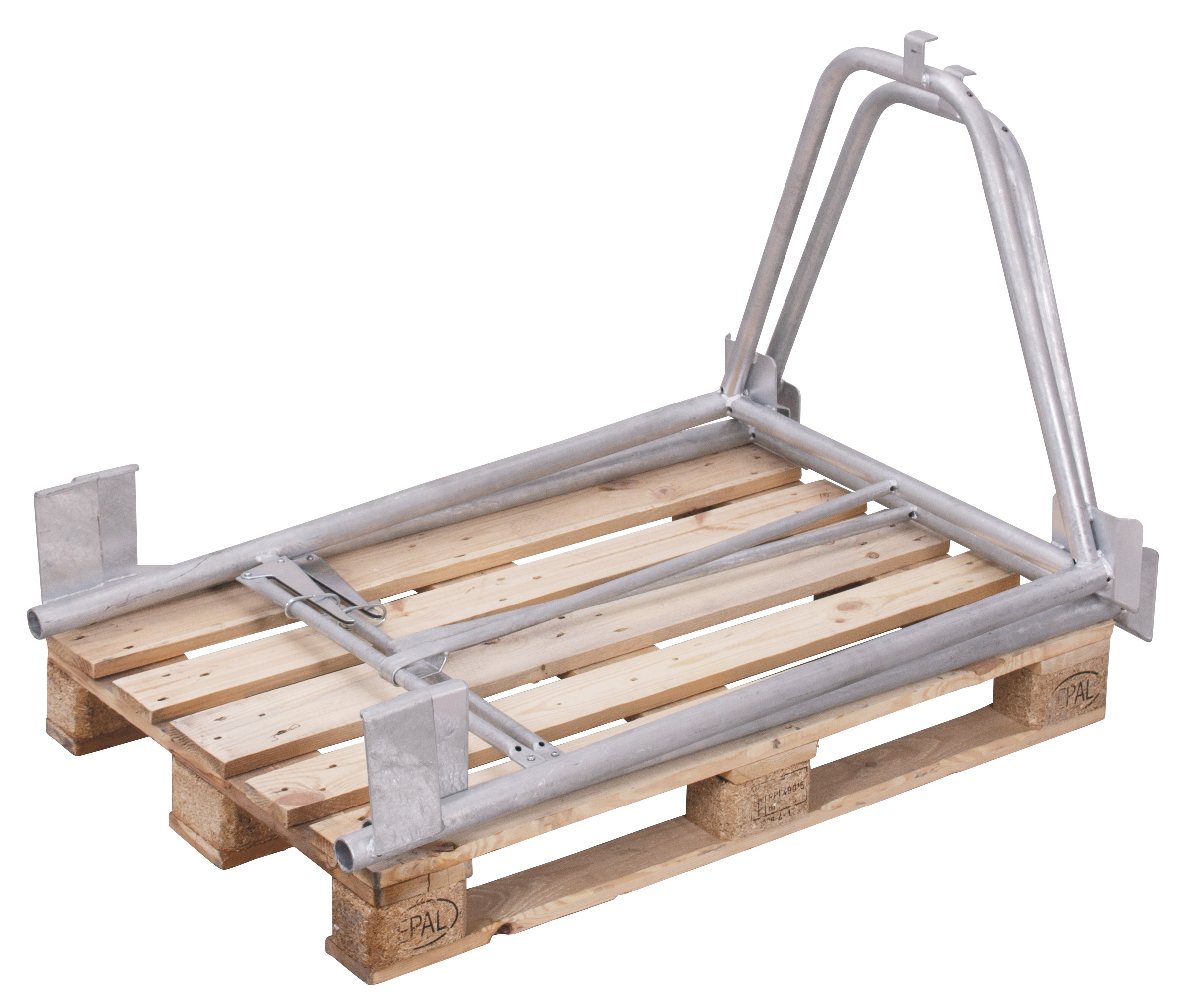 Strapazierfähiger Palettenaufsatz Typ 65K, verzinkt, 1200 × 1000 mm, 1600 mm Höhe, 750 kg Auflast, ideal für Lager & Transport