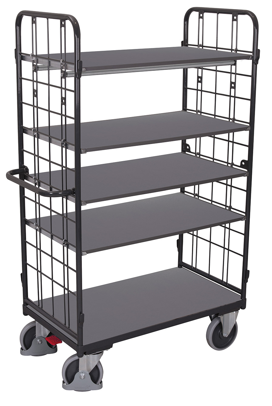 Stabiler Etagenwagen hoch 1000 × 700 mm, 500 kg Traglast, RAL 7016, ideal für Lager & Werkstatt Vielseitiger Etagenwagen hoch 1000 × 600 mm, 500 kg Traglast, RAL 7016, ideal für Lager & Werkstatt