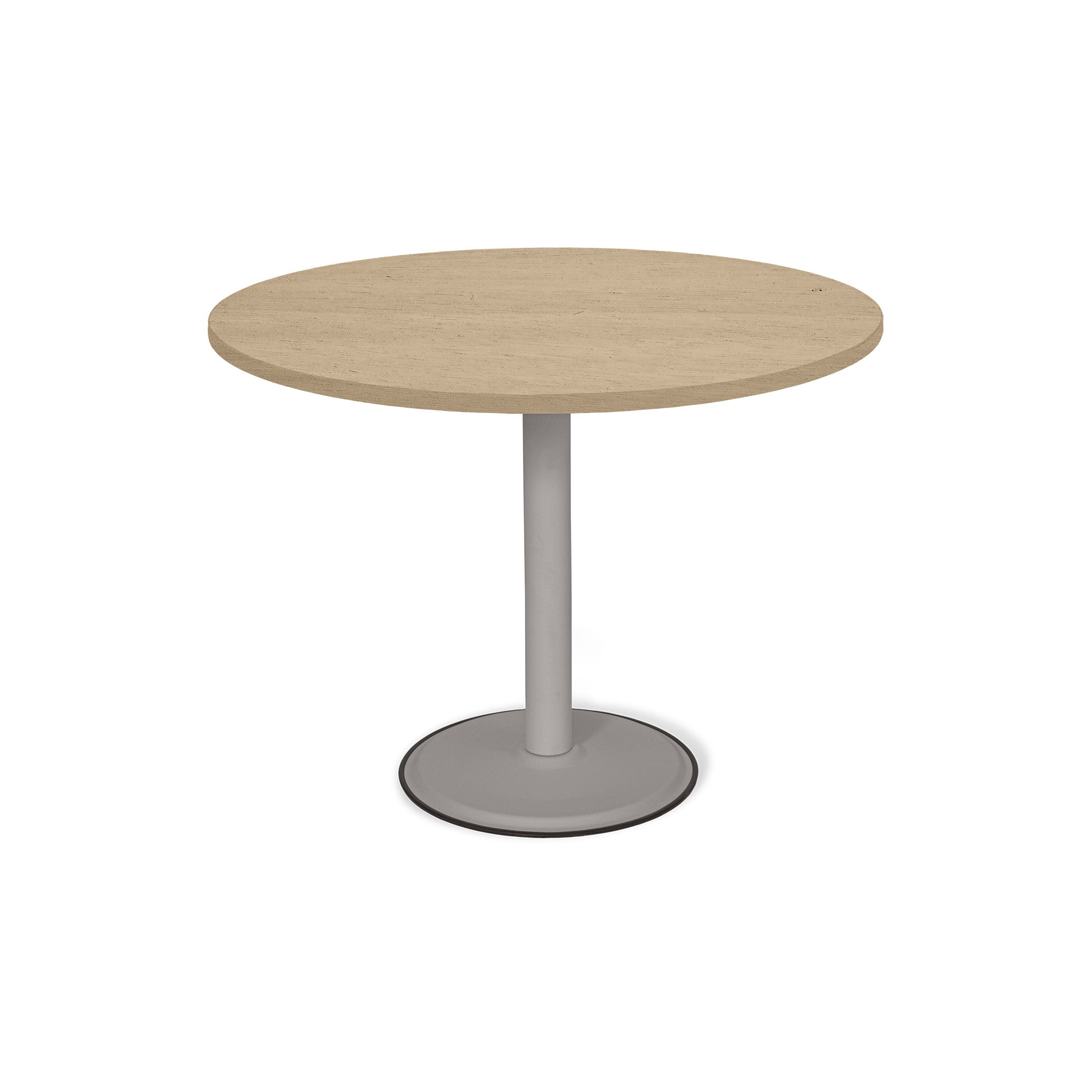 Runder Besprechungstisch Ø 1000 mm, Höhe 750 mm, Farbe Weißaluminium/Ahorn Runder Besprechungstisch Ø 1000 mm, Höhe 750 mm, Farbe Weißaluminium/Ahorn
