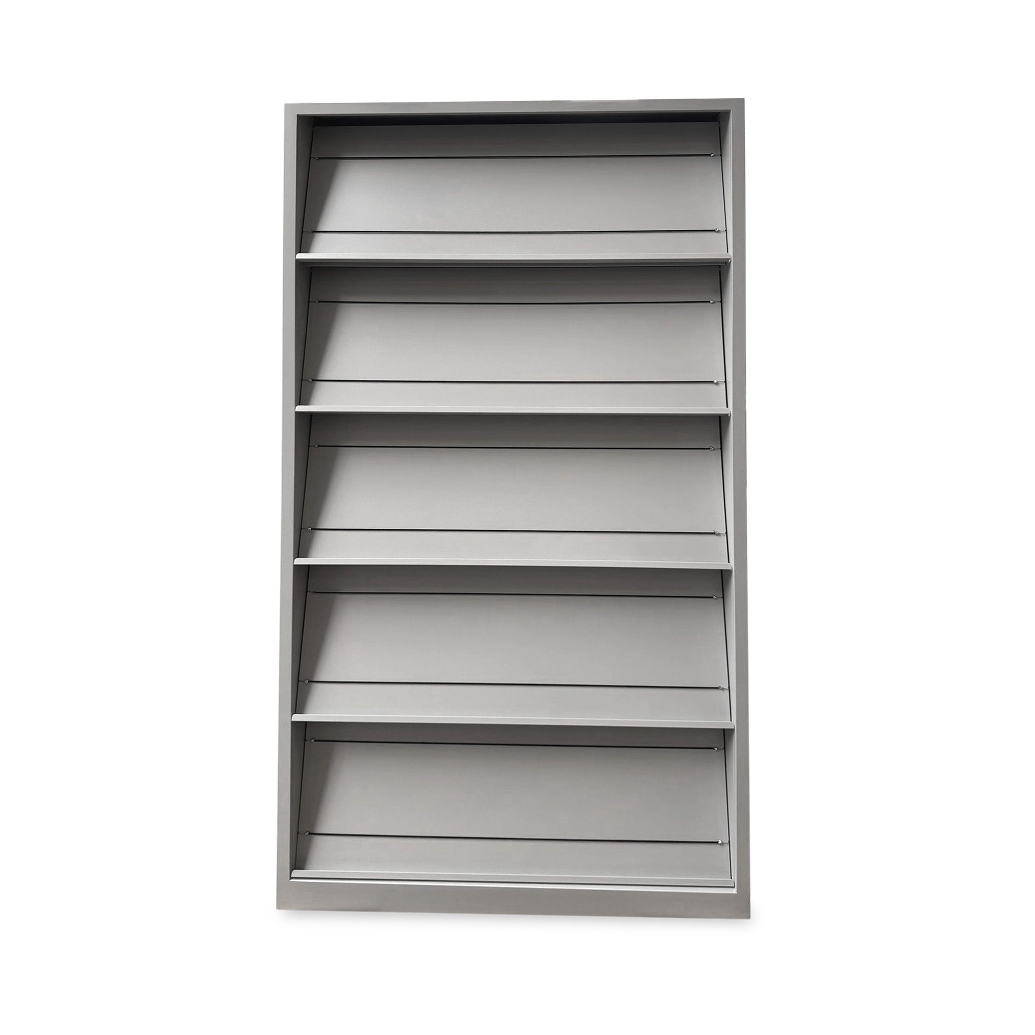 Prospektschrank mit 5 Schrägfachböden – 5 Ordnerhöhen, 100 × 420 × 1950 mm, Farbe lichtgrau Prospektschrank mit 5 Schrägfachböden – 5 Ordnerhöhen, 100 × 420 × 1950 mm, Farbe lichtgrau