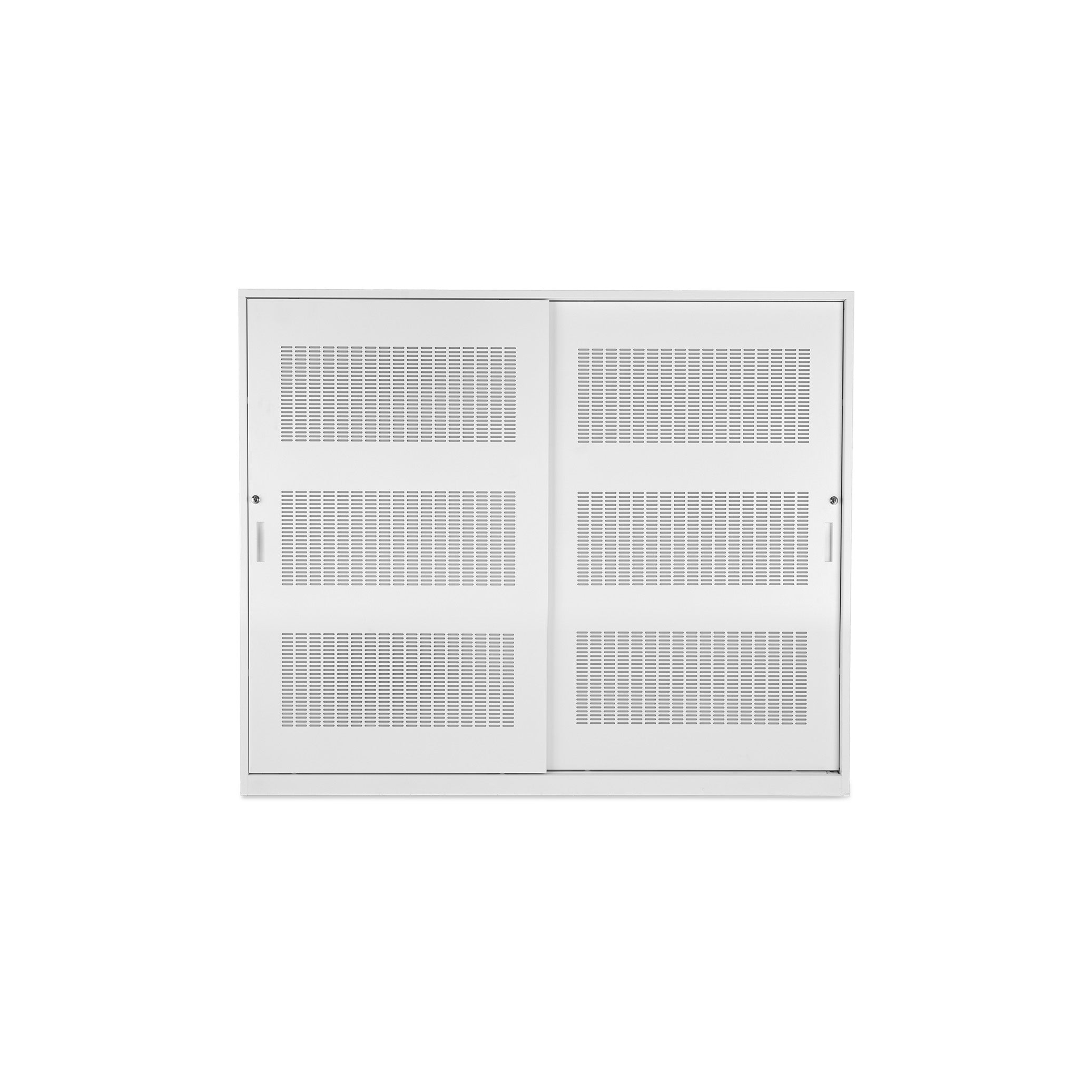 Schallreduzierender Akustikschrank 1600 × 500 × 1200 mm, mit Softclose-Schiebetüren, vlies weiß, 3 OH Schallreduzierender Akustikschrank 1600 × 500 × 1200 mm, mit Softclose-Schiebetüren, vlies weiß, 3 OH