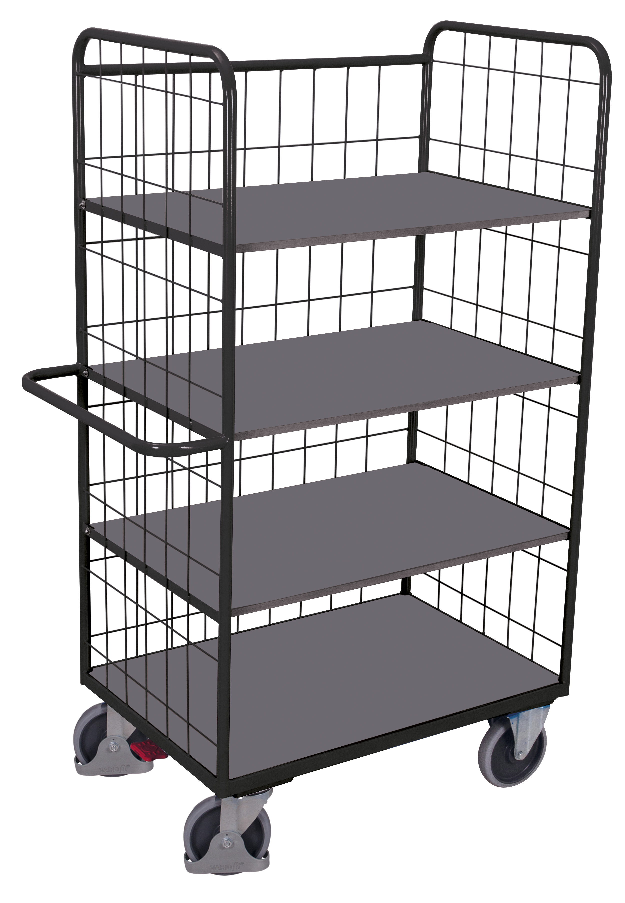 Platzsparender Etagenwagen hoch 1200 × 700 × 1890 mm mit klappbaren Etagenböden, RAL 7016, ideal für Lager & Werkstatt Erweiterbarer Etagenwagen hoch 1400 × 800 × 1890 mm mit klappbaren Etagenböden, RAL 7016, ideal für Lager & Werkstatt