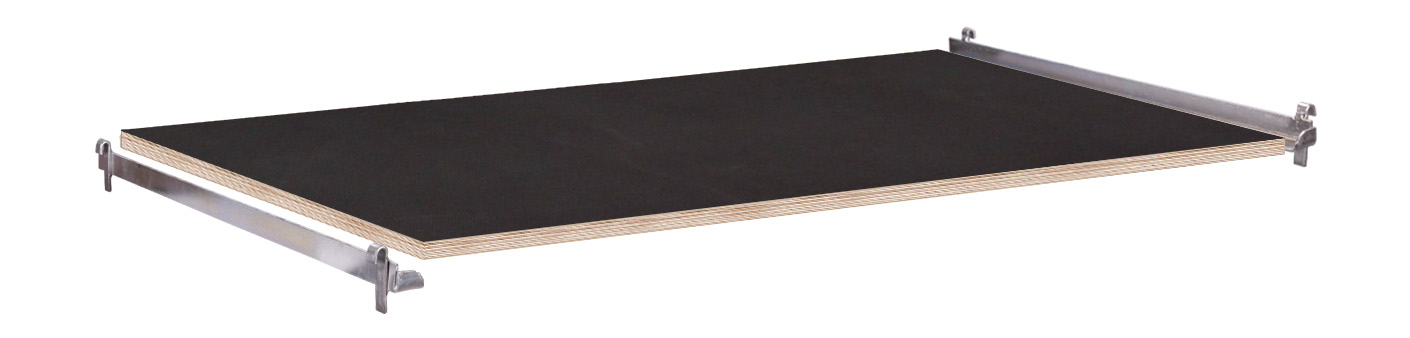 Robuster film-/siebbeschichteter Sperrholzboden 1230 × 760 mm für Etagenwagen, Traglast 120 kg