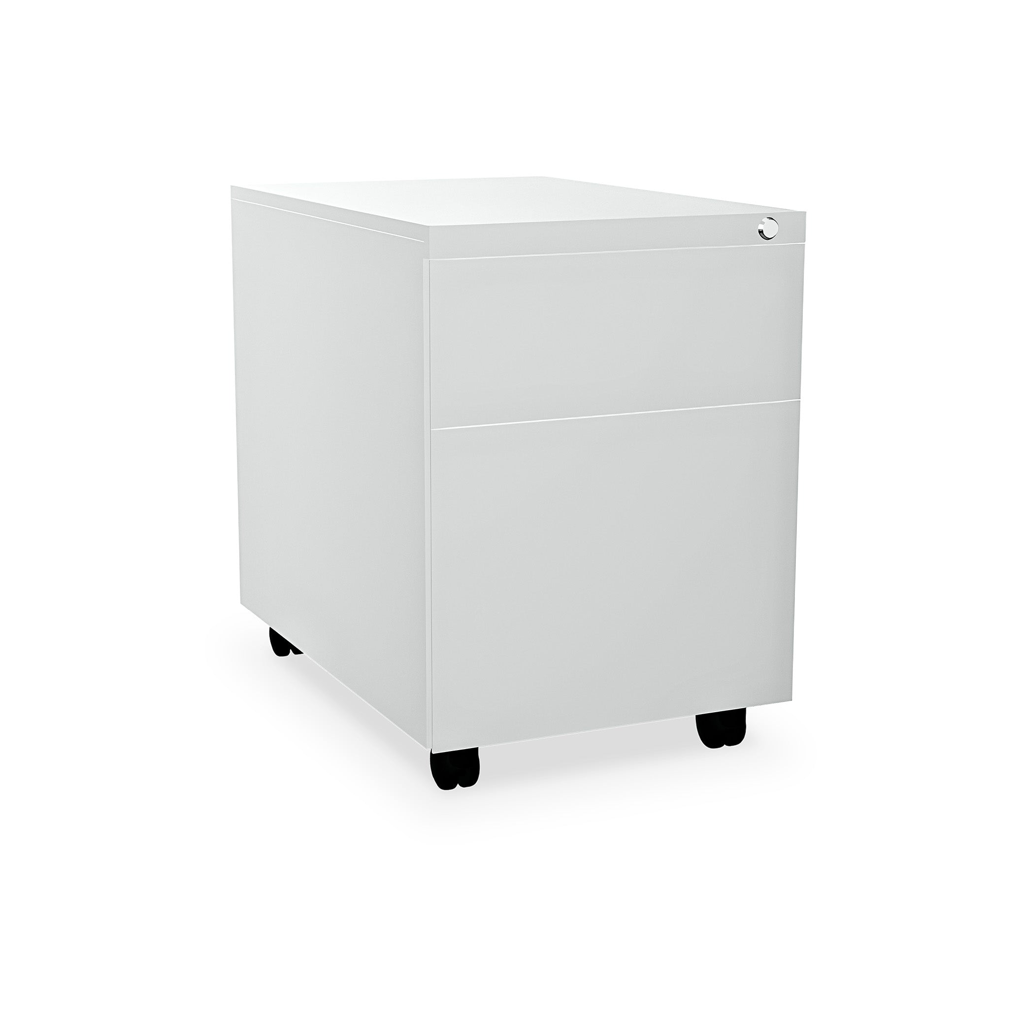 Design-Rollcontainer aus Metall mit 2 Schubladen (1 Hängeregister), 390 × 550 mm, 590 mm tief, Dekor Lichtgrau/Lichtgrau – ideal für Büro & Homeoffice Design-Rollcontainer aus Metall mit 2 Schubladen (1 Hängeregister), 390 × 550 mm, 590 mm tief, Dekor Lichtgrau/Lichtgrau – ideal für Büro & Homeoffice
