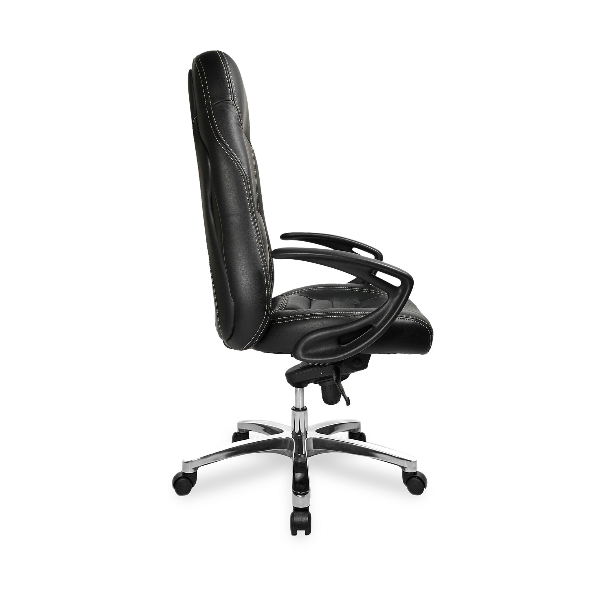 Chefsessel RS1 – Luxuriöser Leder-Bürosessel mit Design-Elementen & Armlehnen, GS geprüft