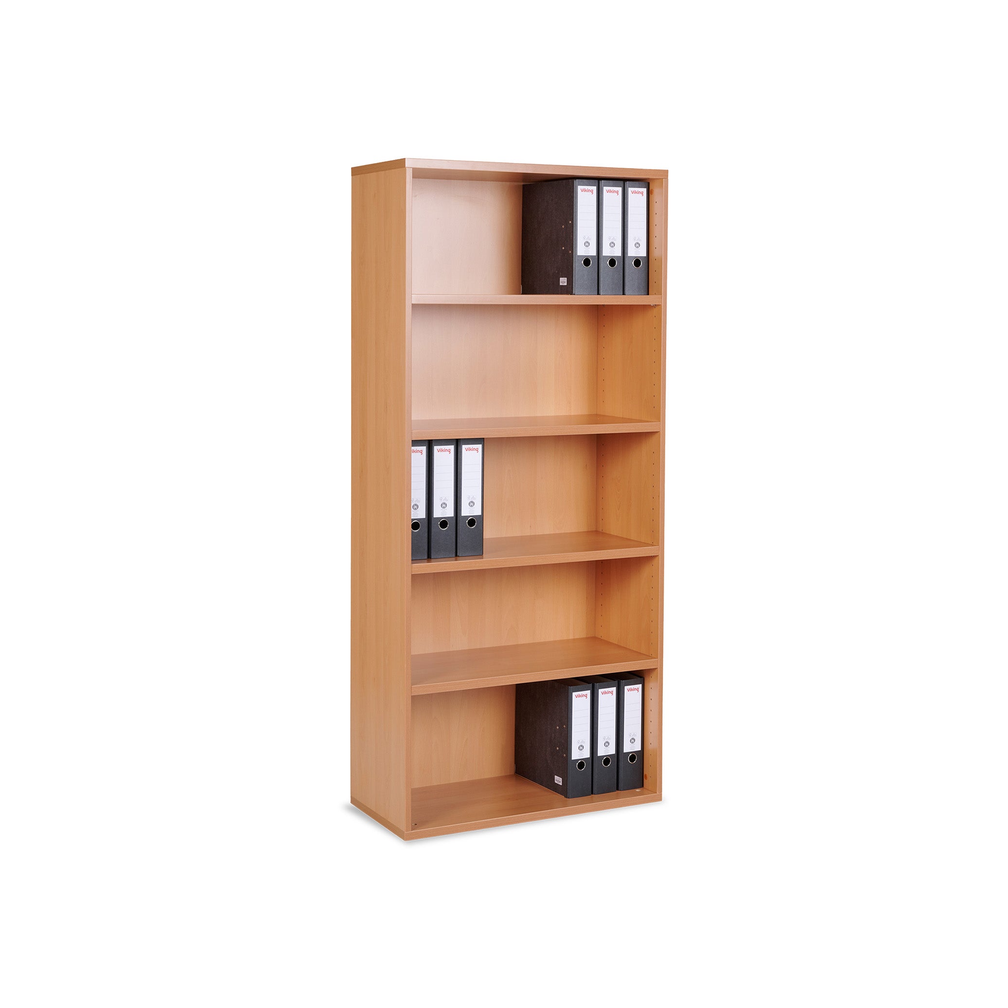 Großer Aktenschrank 800 × 375 × 1800 mm mit Flügeltüren, 5 Ordnerhöhen – Farbe Buche Aktenschrank Holz 5 Ordnerhöhen 800x393x1800 mm, Buche – stabil & geräumig