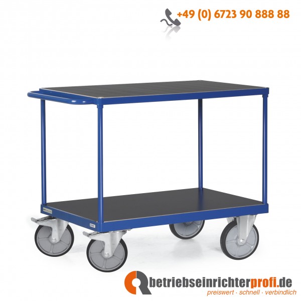 Tauroflex Tischwagen mit 2 Ladeflächen 1000 × 700 mm, Traglast 600 kg 