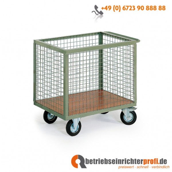 Rotauro Drahtkastenwagen allseitig geschlossen, Ladefläche ca. 1050 x 700 mm, Traglast 600 kg