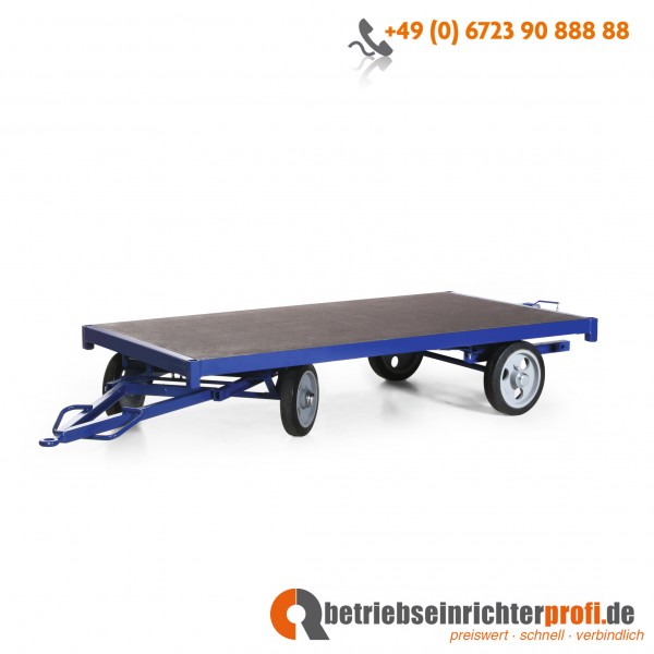 Rotauro Industrieanhänger, Ladefläche 2500 x 1250 mm, Traglast 5000 kg, mit Vollgummibereifung u. Doppel-Drehschemel-Lenkung