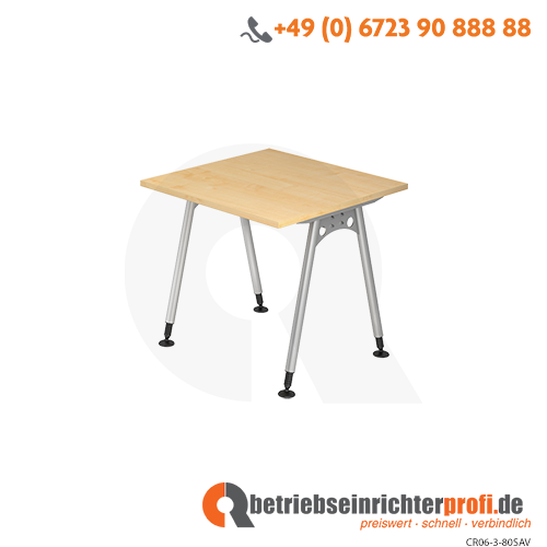 Schreibtisch A-Fuß 80x80 Ahorn