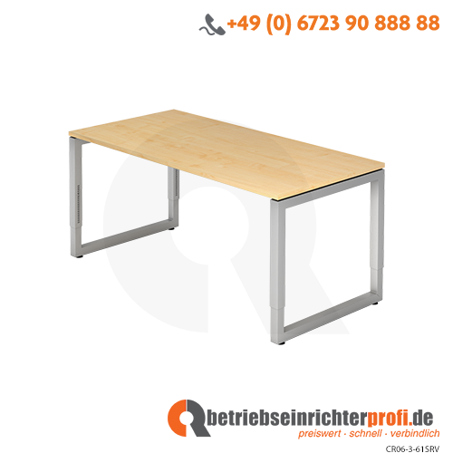 Schreibtisch O-Fuß eckig 160x80cm Ahorn