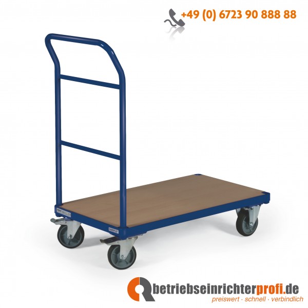 Tauroflex Plattformwagen basic, Ladefläche 850 × 500 mm, Traglast 250 kg, 1 Schiebebügel