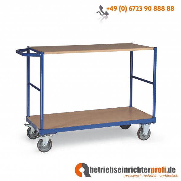 Tauroflex Tischwagen basic mit 2 Ladeflächen 1000 × 600 mm, ohne Bordkante Traglast 250 kg 