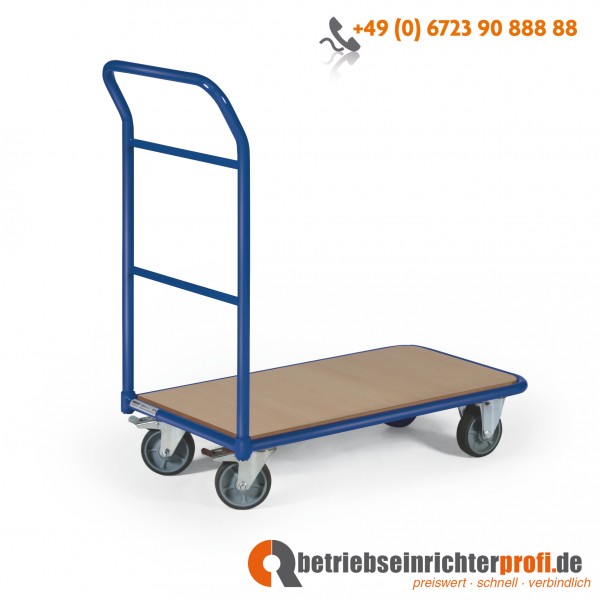 Tauroflex Magazinwagen basic, Ladefläche 850 × 500 mm, Traglast 250 kg, 1 Schiebebügel