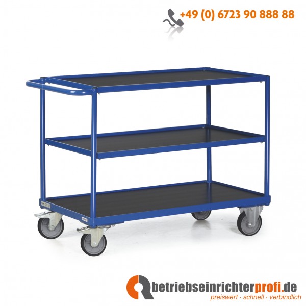 Tauroflex Tischwagen mit 3 Ladeflächen 1000 × 600, Traglast 300 kg