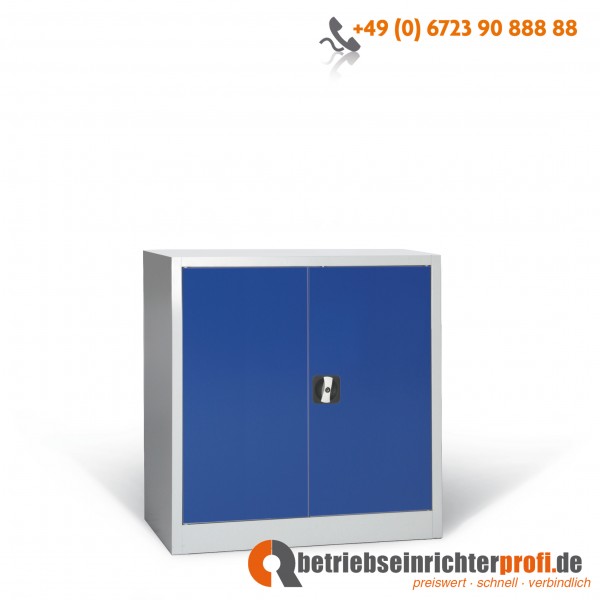 Taurotrade Beistellschrank mit 1 Boden und Türen in RAL 5010, Traglast 50 kg 750 x 800 x 380 mm