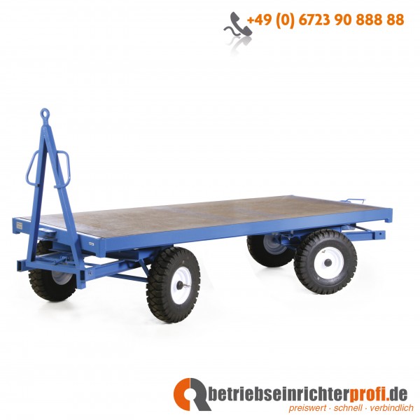 Rotauro Industrieanhänger, Ladefläche 2500 x 1250 mm, Traglast 3000 kg, mit Luftbereifung u. Doppel-Drehschemel-Lenkung