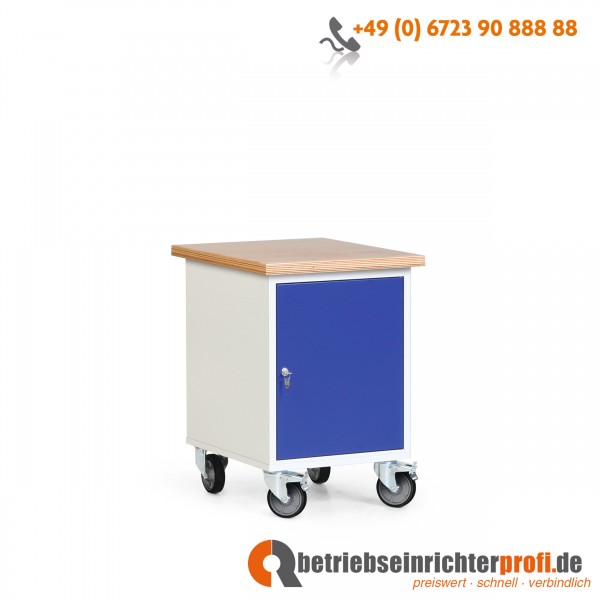 Rotauro Werkstatt-Rollcontainer mit 1 Schrankfach und 35 mm Multiplexplatte