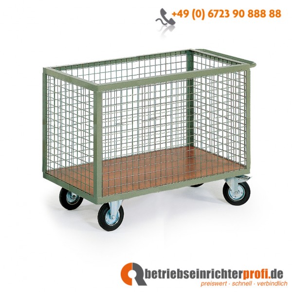 Rotauro Drahtkastenwagen allseitig geschlossen, Ladefläche ca. 1250 x 800 mm, Traglast 600 kg