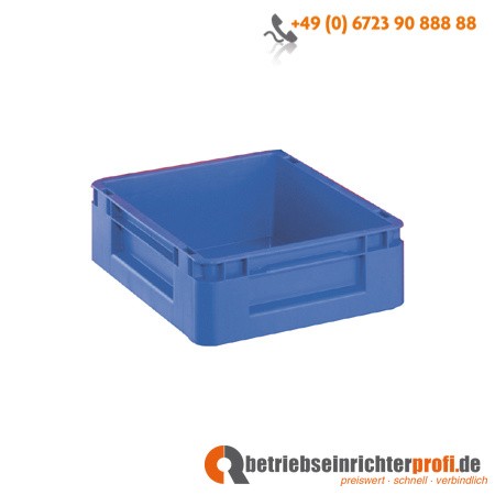 Silverline Transportbehälter im Euroformat 400 x 300 x 120 H mm, blau, Muschelgriff