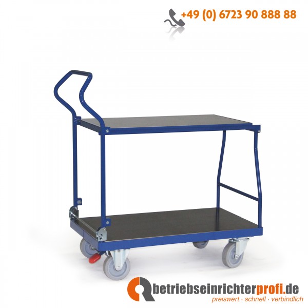 Ergotruck ergonomischer Kombiwagen, klappbar, 2 Ladeflächen 1000 x 600 mm, Traglast 500 kg