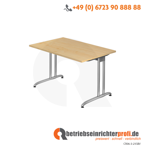 Schreibtisch C-Fuß 120x80cm Ahorn