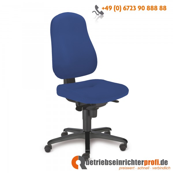 Taurotrade Bürostuhl Bizzi deluxe, ohne Armlehnen, Bezug in Blau