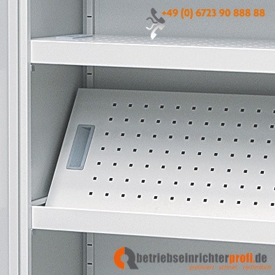 Taurotrade Lochblecheinlage, 50 mm hoch für Umweltschrank 920 mm breit