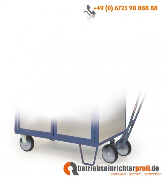 Rotauro Schrankwagen mit Stahlblechverkleidung, für Hebelroller, Ladefläche 1250 x 780 mm, Traglast 600 kg