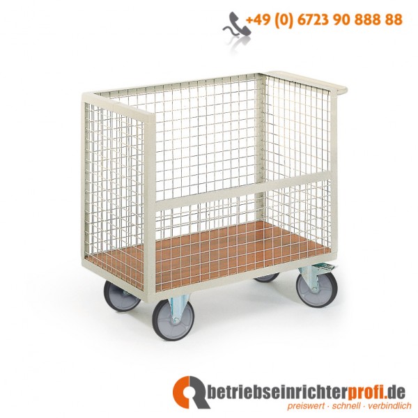 Rotauro Drahtkastenwagen 1 Längswand halb offen, Ladefläche ca. 1050 x 700 mm, Traglast 600 kg