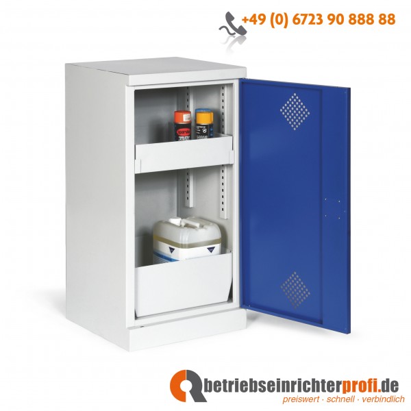 Taurotrade Umweltschrank eintürig mit 2 Wannen (inkl. Bodenwanne), H 1000 B 500 