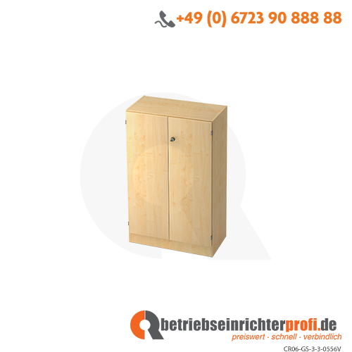 Schrank 3OH mit Sockelbl. SG Ahorn/Ahorn