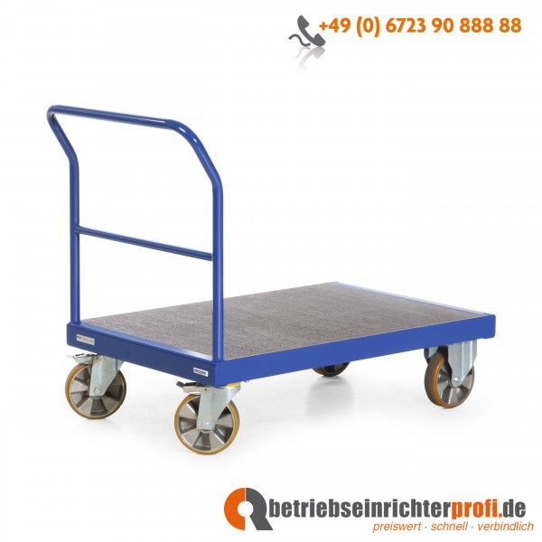 Rotauro Schwerlast-Plattformwagen, Ladefläche 1600× 800, Traglast 2200 kg, mit 1 Schiebebügel