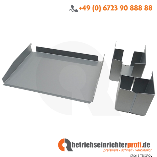 Schreibtisch C-Fuß 80x80cm Ahorn/Silber